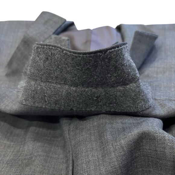 Lauren Ralph Lauren Suit Wool Charcoal Crosshatch Texture 44 Short/40W x 28.5L** - Picture 5 of 13